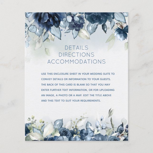 Kaskadierende Rose Hochzeitsdetails Unterkünfte (Vorderseite)