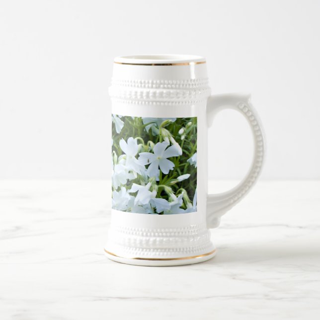 Kaskadierende weiße Blume Bierglas (Rechts)
