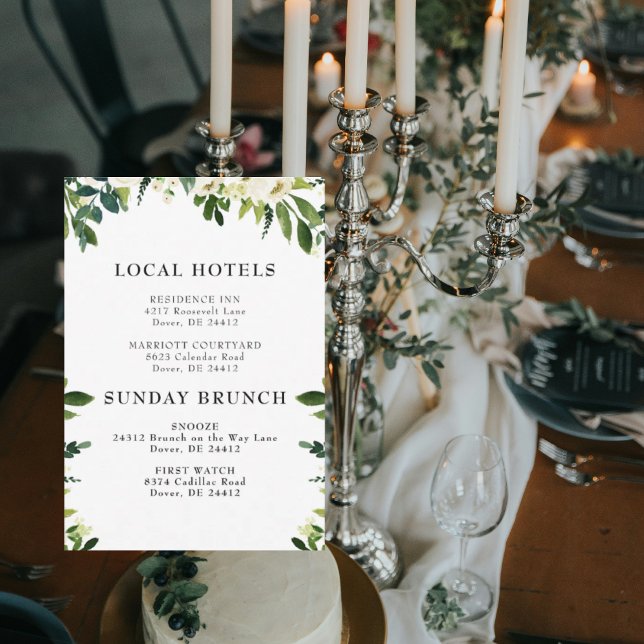 Kaskadierende weiße Blume Kleine Beilage Einladung (Von Creator hochgeladen)