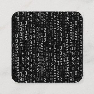 Kaskadierende Zahlen Quadratische Visitenkarte