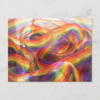 Kaskadierendes durchsichtiges Regenbogenband. Post