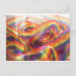 Kaskadierendes durchsichtiges Regenbogenband. Post Postkarte