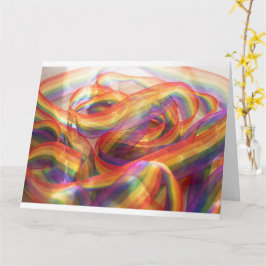 Kaskadierendes transparentes Regenbogenband. Karte