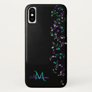 KaskadierenMusiknoten-Monogramm iPhone X Fall Case-Mate iPhone Hülle