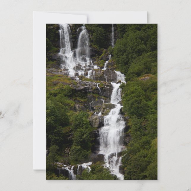 KaskadierenVolefossen Wasserfall Dankeskarte (Vorderseite)