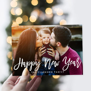 Kaskadierte, EDITABLE FARBE New Year Card Feiertagskarte