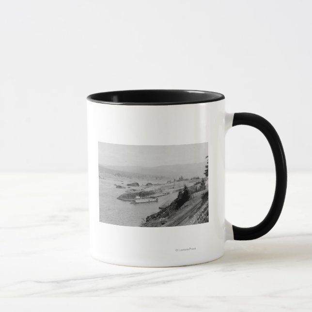 Kaskadierte Schlösser auf der Columbia River-Fotog Tasse (Rechts)
