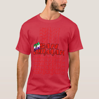 Kaskadierter Text von San German 1 T-Shirt
