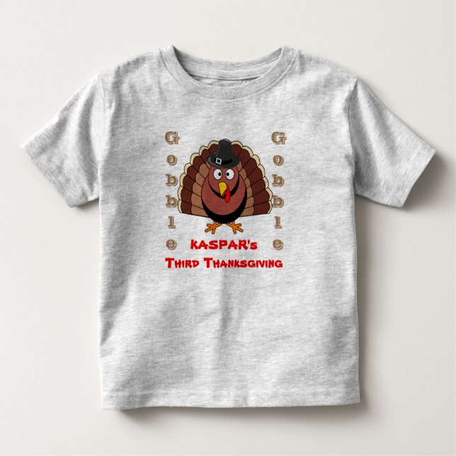 Kaspars dritter Erntedank Kleinkind T-shirt (Vorderseite)