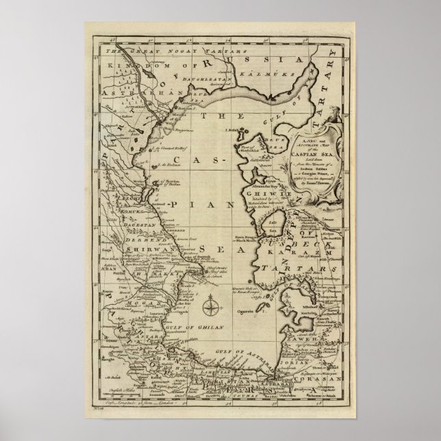 Kaspisches Meer Poster (Vorne)