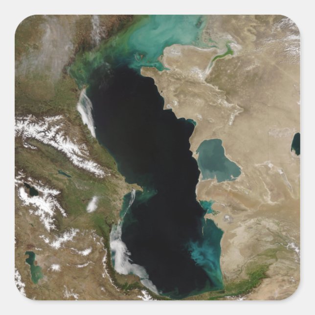 Kaspisches Meer Quadratischer Aufkleber (Vorderseite)