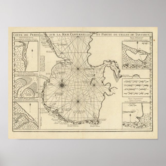 Kaspisches Meer und Asien Poster (Vorne)