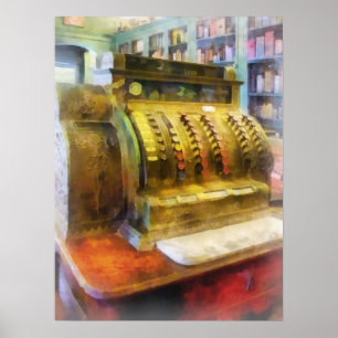 Kasse in der Apotheke Poster