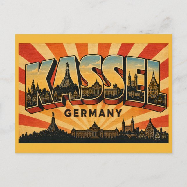 Kassel Deutschland Herkules-Denkmal Postkarte (Vorderseite)