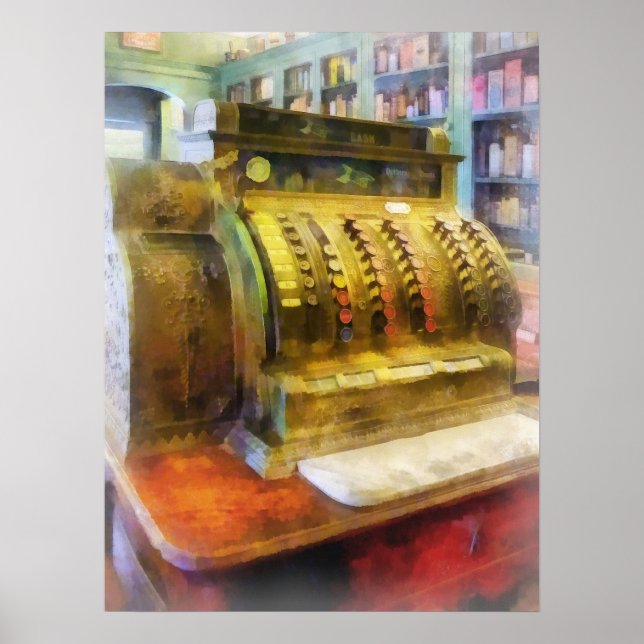 Kassenregister in Apotheke Poster (Vorne)