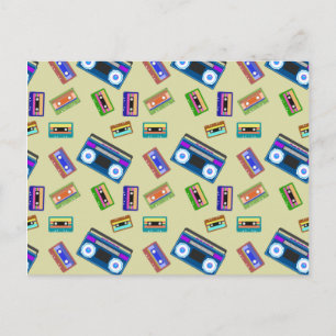 Kassettband-Vintage-Liebhaber Retro-Alte Platten Postkarte