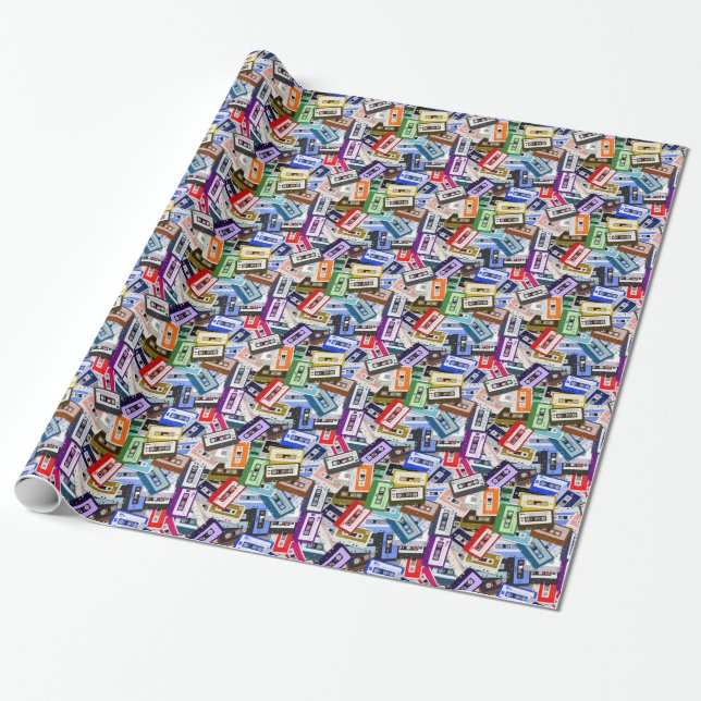 Kassettbänder Geschenkpapier (Ungerollt)
