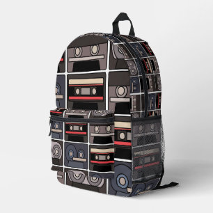 Kassette Band Retro Musik  Bedruckter Rucksack