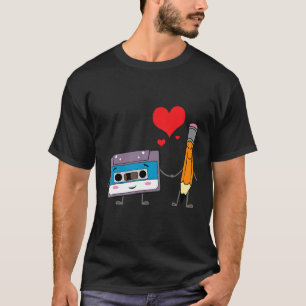 Kassette Bandstift Retro Vintage 70er 80er 90er  T-Shirt