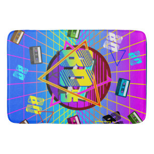 Kassette der 80er Jahre, alte Schule Badematte