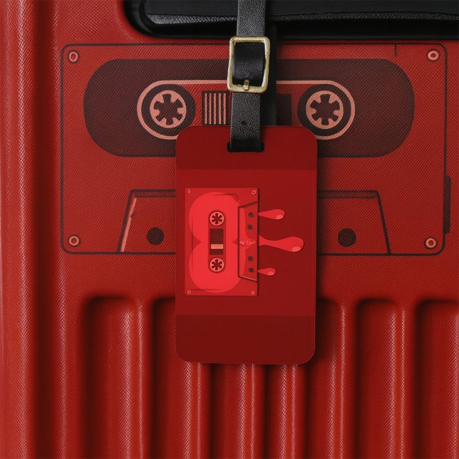 Kassette für das Herz mit schmelzenden Tropfen Gepäckanhänger (Von Creator hochgeladen)