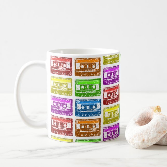 Kassette, ich bin so alt kaffeetasse (Mit Donut)