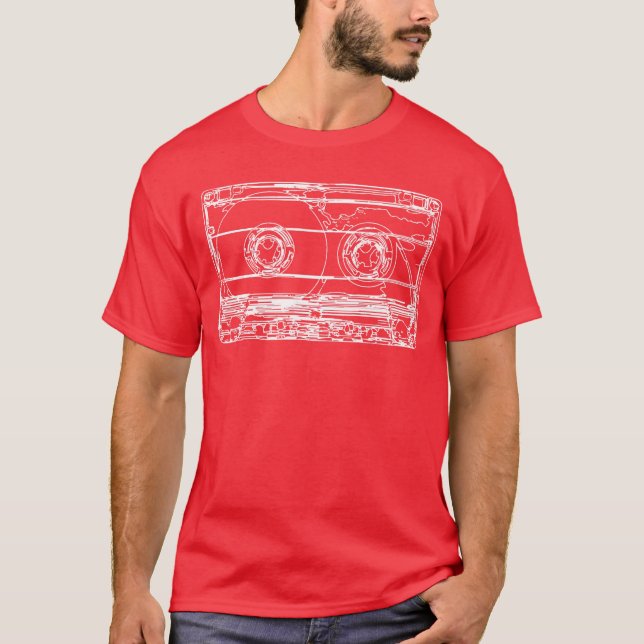 Kassette Musik lustiger Junge T-Shirt (Vorderseite)