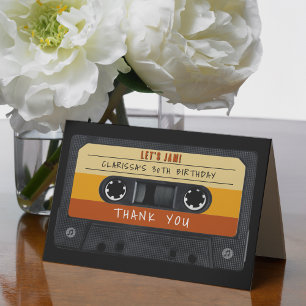 Kassette Retro Geburtstagsfeier Dankeskarte