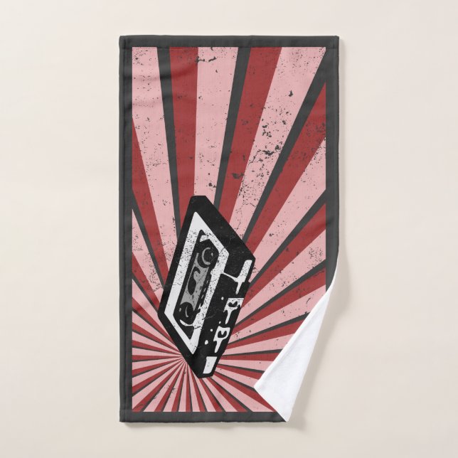 Kassette, Retro, Vintage, Nerddesign, tape Handtuch (Handtuch)