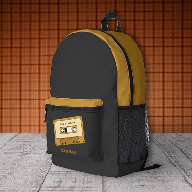 Kassette schwarzen Backpack Bedruckter Rucksack (Cassette Tape Black Backpack)