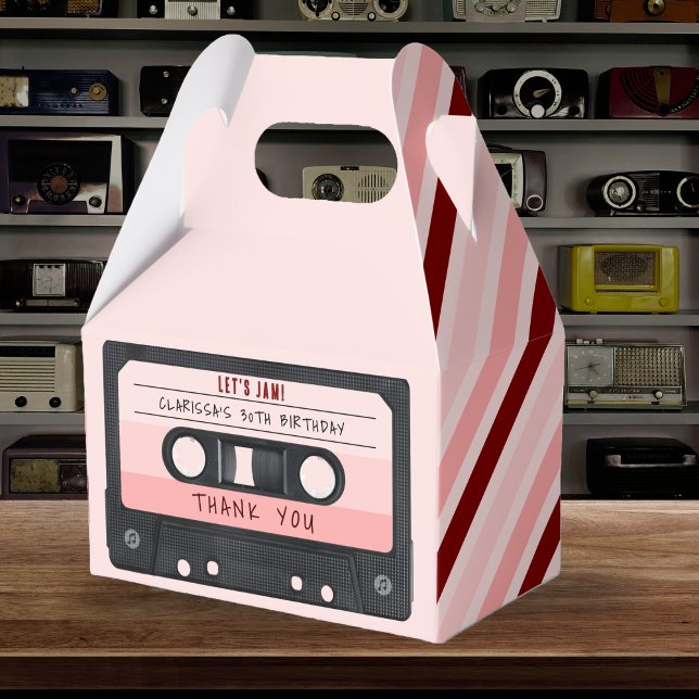 Kassette Tape Rosa Retro Geburtstagsparty Geschenkschachtel (Von Creator hochgeladen)