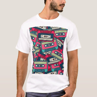 Kassettenband: Farbloses, unregelmäßiges Muster. T-Shirt