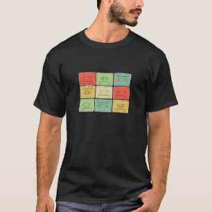 Kassettenband für Vintage Retrokostüme des 80er 90 T-Shirt