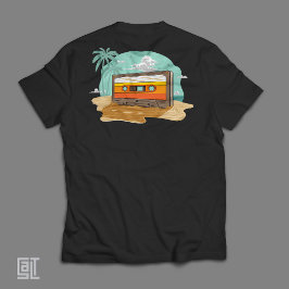 Kassettenband Retro 80er auf dem Beach Rewind T-Shirt