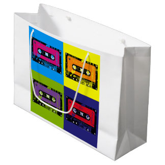 Kassettenband Retro 90er Pop Art Große Geschenktüte