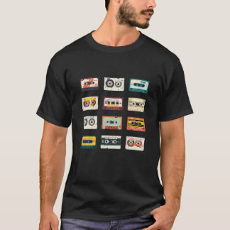 Kassettenbänder Mixtapes 1980S Radio Music Graphic T-Shirt