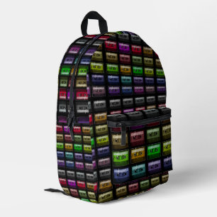 KASSETTENBÄNDER RETRO-MUSIKLIEBHABER BEDRUCKTER RUCKSACK