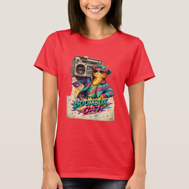 KASSETTENREKORDER KATZE T-Shirt (Vorderseite)