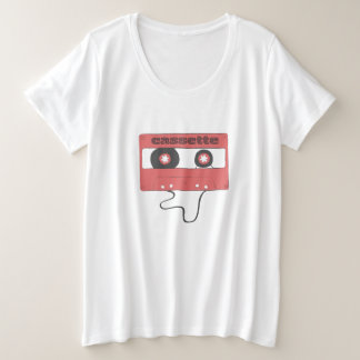 Kassettenschal-T-Shirt Große Größe T-Shirt