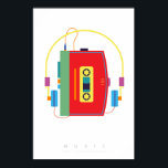 Kassettenspeicher | Pop Art Poster 70er 80er | Ang<br><div class="desc">"Musik hat kein Ablaufdatum" Retro-Poster aus den 60er Jahren des 70er Jahren - Minimalistischer Cassette Tape Player Walkman. Sieht fantastisch aus in einem schwarzen Rahmen. Folgen Sie mir auf Instagram oder Facebook oder abonnieren Sie Updates auf TakaraBeech.com ... Ich hätte Liebe, mich mit dir zu verbinden. Teilen Sie Ihr neues...</div>