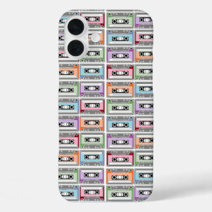 Kassettentonbänder Retro Pastell-Muster iPhone 16 Plus Hülle