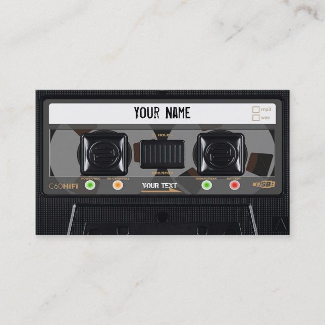 KassettenVisitenkarte Visitenkarte (Vorderseite)