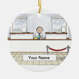 Kassierer - Mann Keramik Ornament