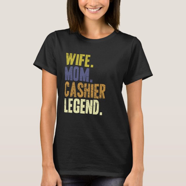 Kassiererin Mutter Ehefrau Mama Kasse T-Shirt (Vorderseite)