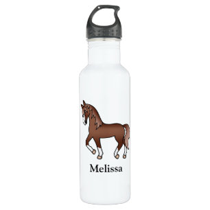 Kastanie Cartoon Trotting Horting & Individuelle N Edelstahlflasche
