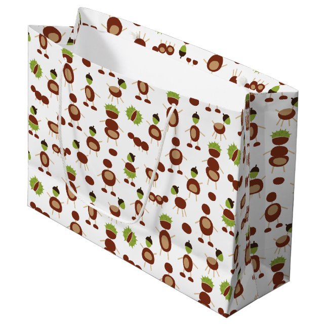 Kastanie Große Geschenktüte (Vorderseite Schrägansicht)