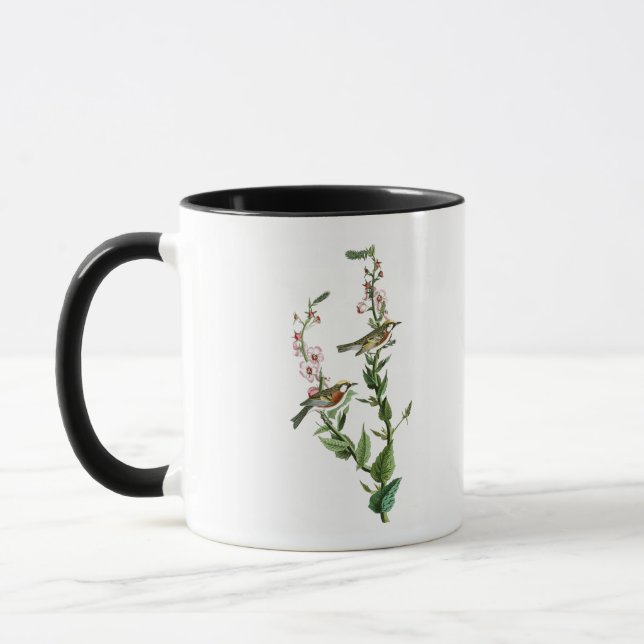 Kastanie-mit Seiten versehene Trällerer Audubon Tasse (Links)