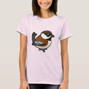 Kastanie-unterstützter Chickadee T-Shirt
