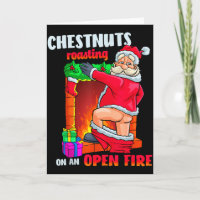 Kastanien braten lustig unanständiger Weihnachtsma