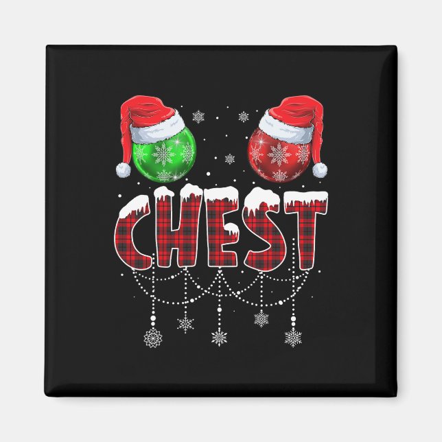 Kastanien Matching Family Fun Brustkerne Weihnacht Magnet (Vorne)